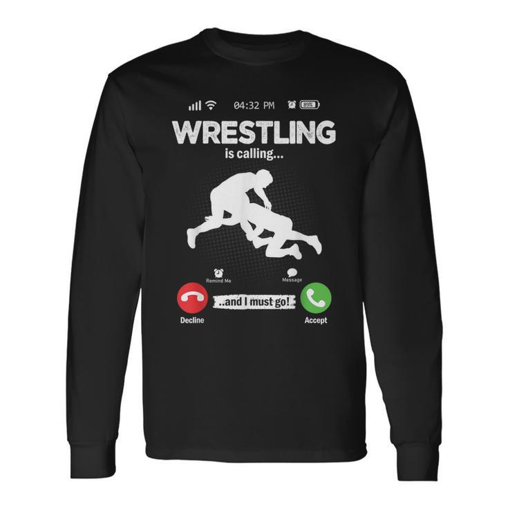 The Wrestling Calls Retro Wrestling Wrestling Langarmshirts Geschenkideen