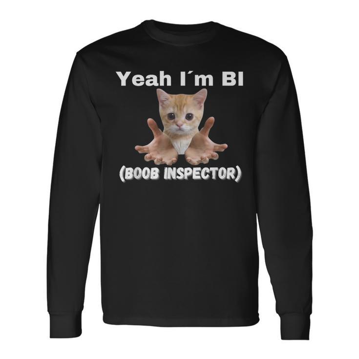 Yeah I'm Bi Boob Inspector Langarmshirts Geschenkideen