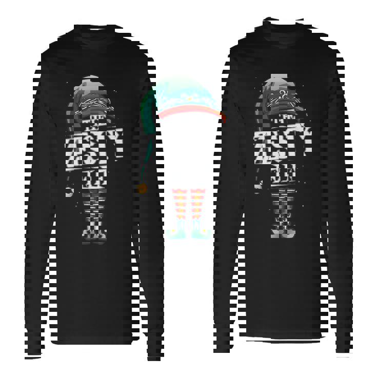 Zesty Elf Christmas Group Xmas Pajama Party Long Sleeve T-Shirt