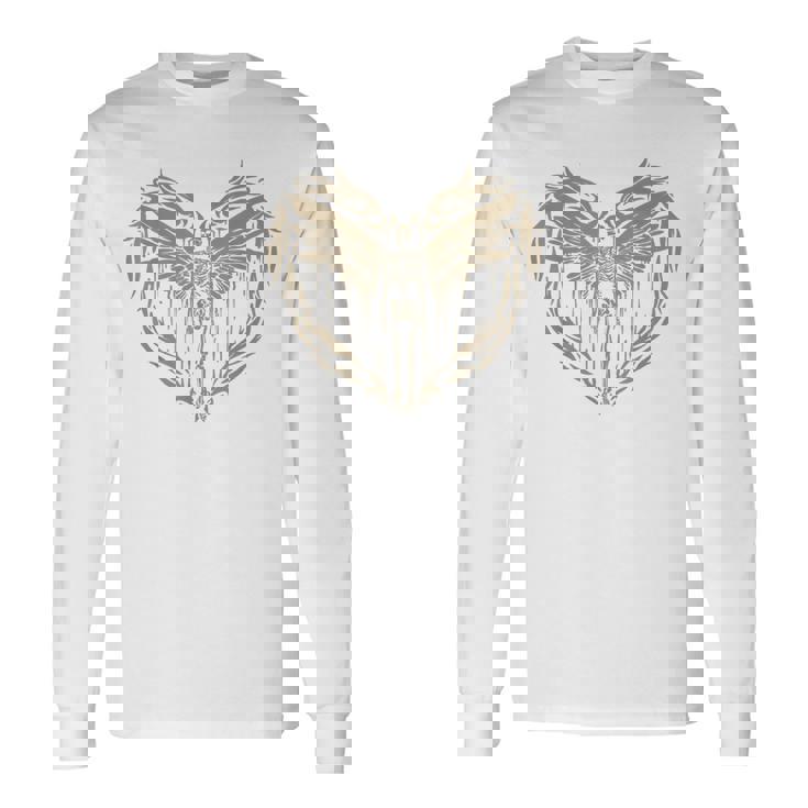 Aesthetic Fairy Wings Skeleton Alt Grunge Camiseta de manga larga