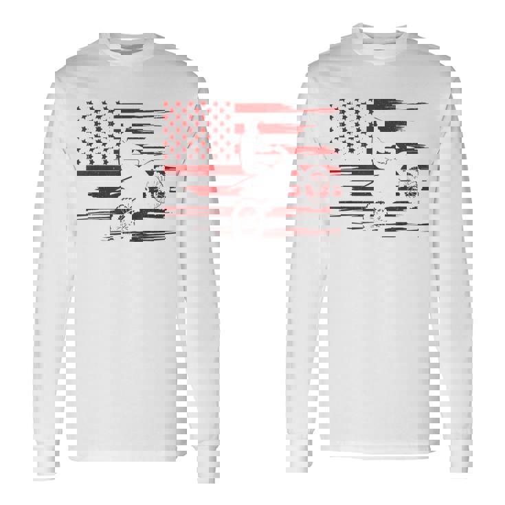American Flag Dirt Bike Apparel Dirt Bike Motocross Long Sleeve T-Shirt