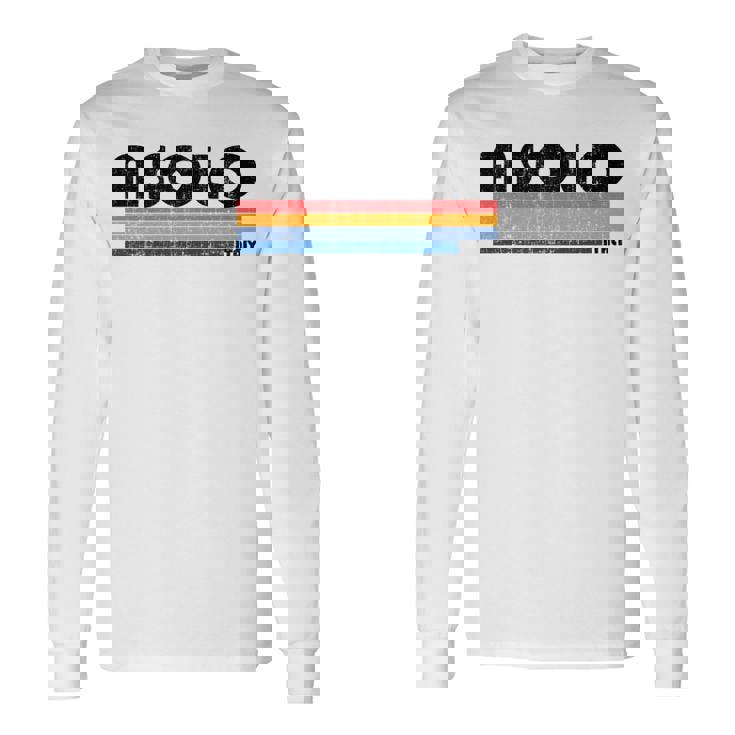 Asolo Italia Retro 70S 80S Style Manga Larga Camiseta de manga larga
