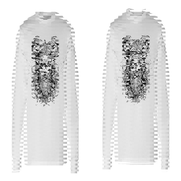 Cernunnos Viking God Of Norse Mythology Pagan Wicca Celtic Long Sleeve T-Shirt