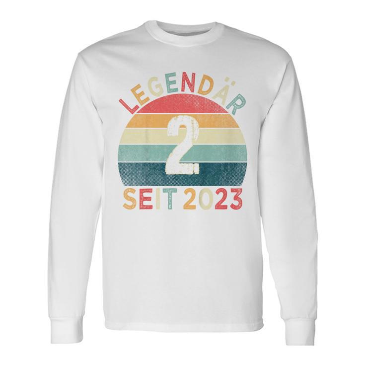 Children's 2Nd Birthday Legendary Since 2023Intage 2 Year Old Langarmshirts Geschenkideen