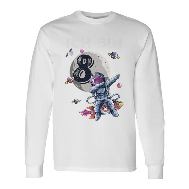 Children's Astronaut 8Th Birthday Boys 8 Years Space Astronomy Langarmshirts Geschenkideen