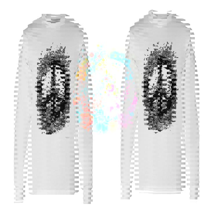 Cravate De Costume Hippie Avec Symbole De La Paix Des Années 60 Et 70 T-shirt à manches longues
