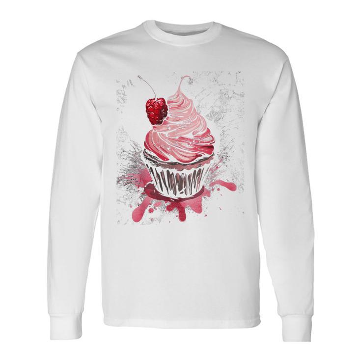 Cupcake-Weinlese Langarmshirts Geschenkideen