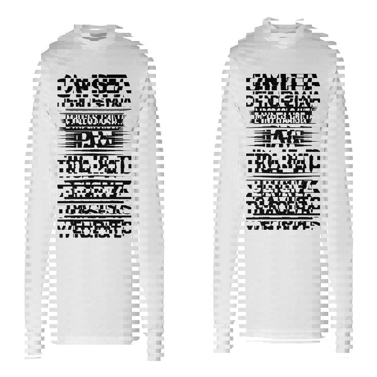 De Fin De Semana Para Tiro Al Plato Camiseta de manga larga
