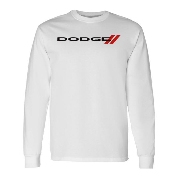 Dodge Wordmark Logo Gray Langarmshirts Geschenkideen