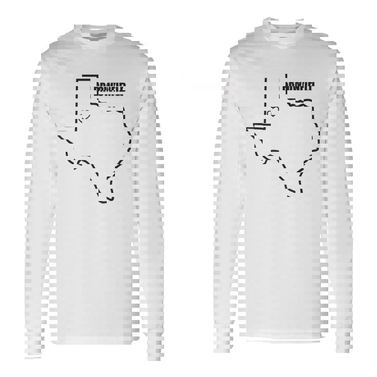 Epic Threadz Carte De L'état Du Texas Brownfield Tx T-shirt à manches longues Idées cadeaux