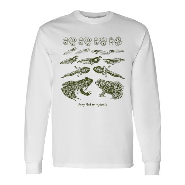 Frog Tadpole Life Cycle Metamorphosis Biology Science Langarmshirts Geschenkideen