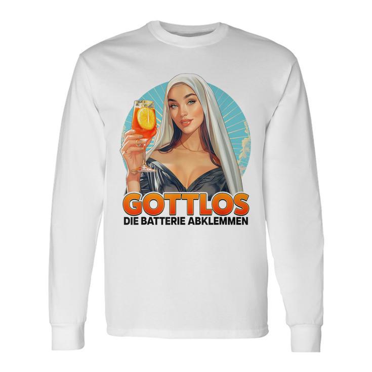 Gottlos Die Batterie Abklemmen X Nonne Nun Aperölchen Spritz Langarmshirts Geschenkideen