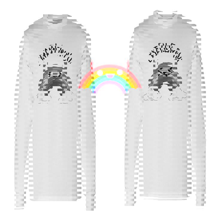 I Hate All Of You Dedo Medio Del Arco Iris Camiseta de manga larga
