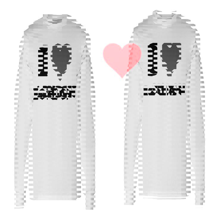 I Heart London Nombre I Love Cosas Personalizadas Camiseta de manga larga