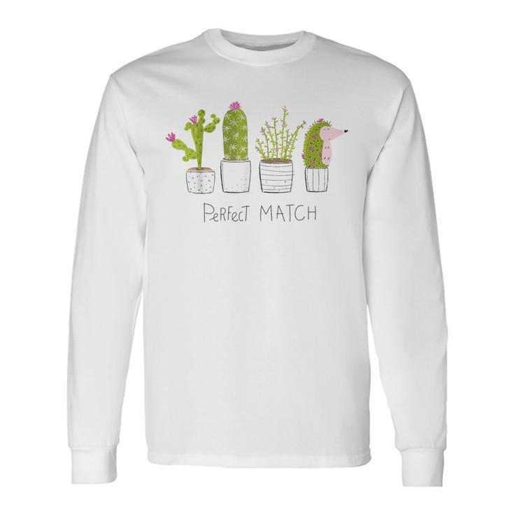 Hedgehog Hedgehog Perfect Match Cacti Langarmshirts Geschenkideen