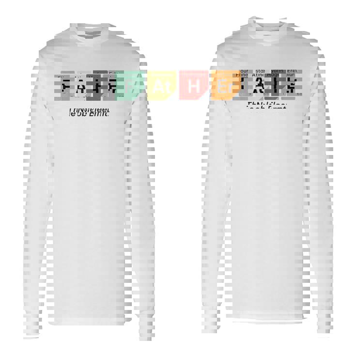 Hombre Padre El Noble Elemento Día Del Padre Papá Familia Hombres Camiseta de manga larga