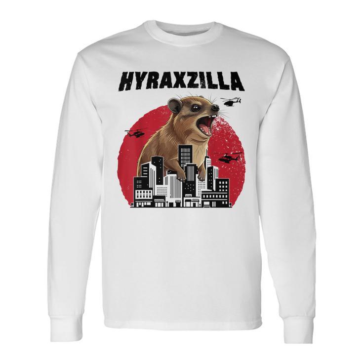 Hyraxzilla Rock Hyrax Lover Awawa Angry Marmot Gray Langarmshirts Geschenkideen