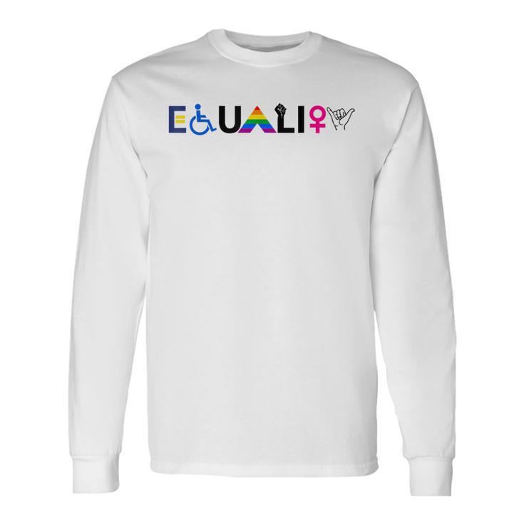 Igualdad Igualdad De Derechos Lgbtq Aliado Unity Pride Camiseta de manga larga