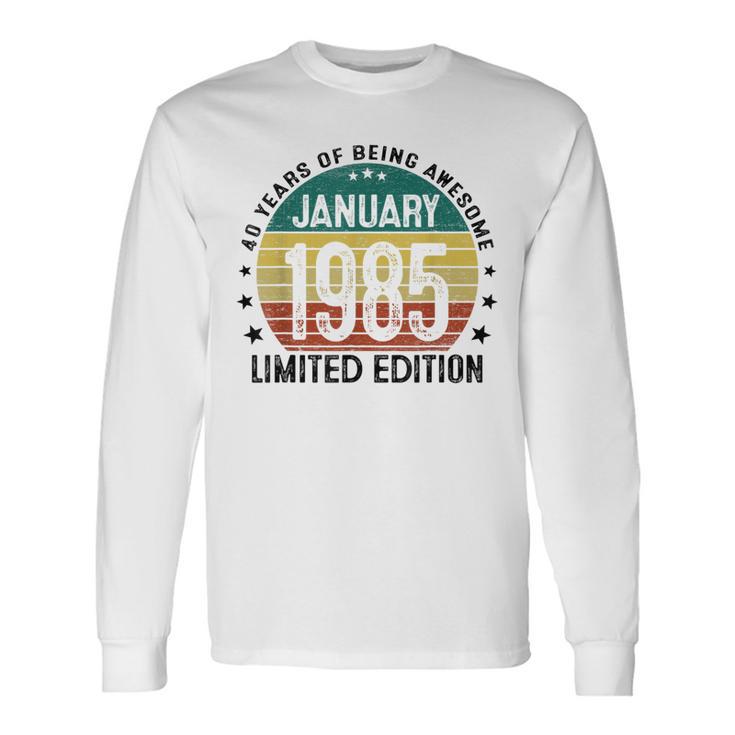 January 1985 40Th Birthday 1985 40 Years Decorative Langarmshirts Geschenkideen