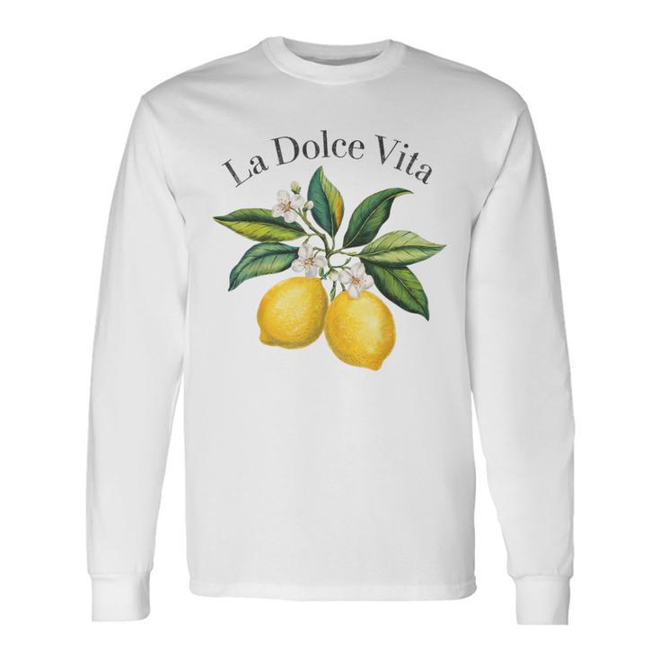 La Dolceita Lemon Italian Summer Limoncello Amalfi Coast Langarmshirts Geschenkideen