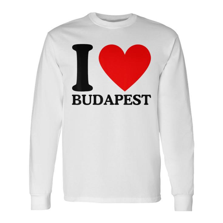 With I Love Budapest Motif Langarmshirts Geschenkideen