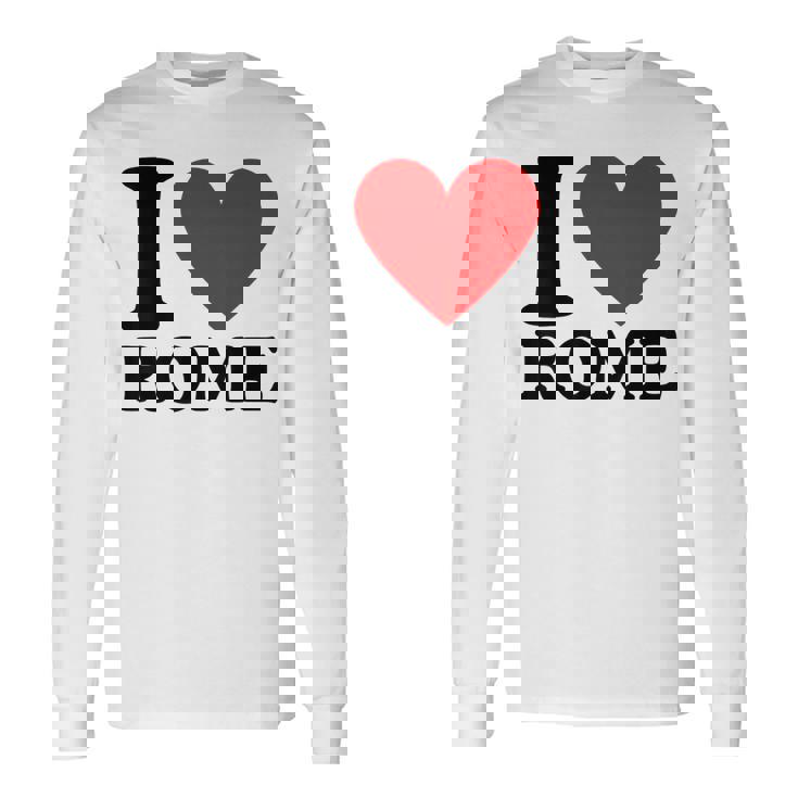 I Love Rome I Heart Rome Camiseta de manga larga