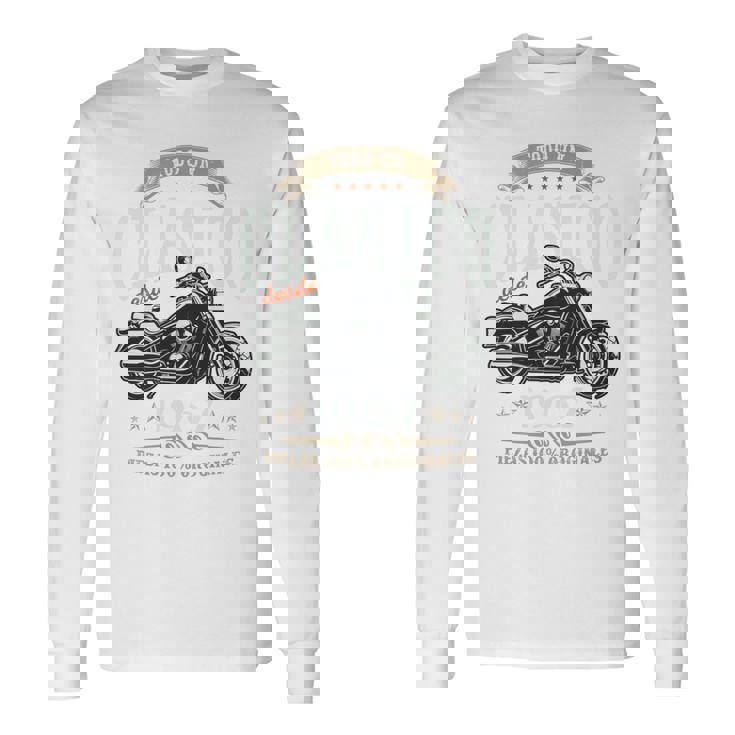 Nacido En 1967 58 Años Cumpleaños Moto Biker Hombre Motero Manga Larga Camiseta de manga larga