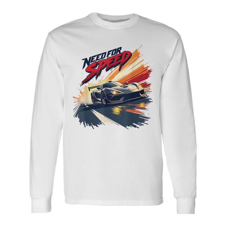 Need For Speed High-Octane Racing Graphic Gray Langarmshirts Geschenkideen