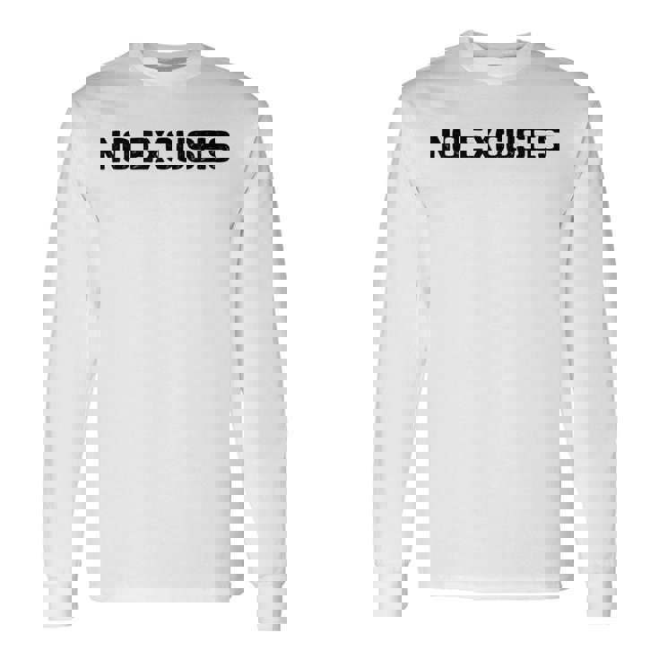 No Excuses Músculos Fitness Camiseta de manga larga Regaloses