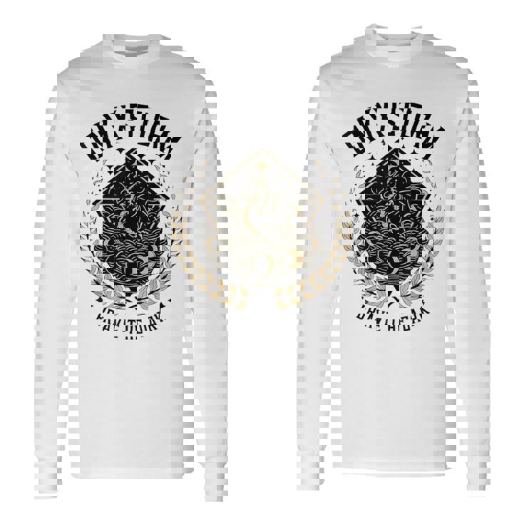 Onyx Storm Brave The Dark Fourth Wingg Basgiath War Collegee Long Sleeve T-Shirt