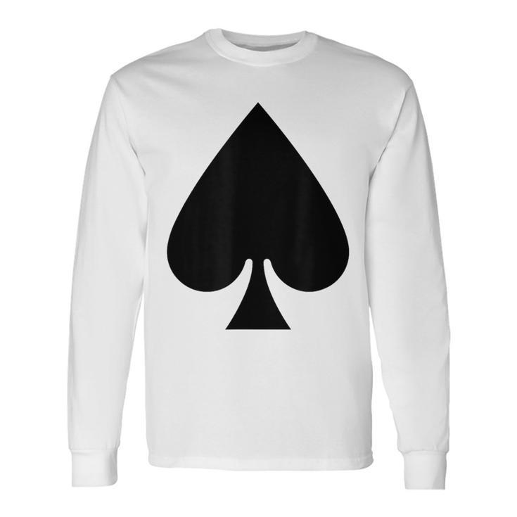 Pad Ass Card Game Playing Card Costume Fancy Dress Party Gray S Langarmshirts Geschenkideen