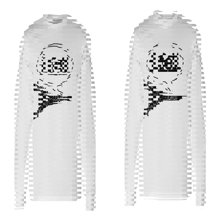 Paris I Fell Tour Eiffel Drôle France Souvenir Cadeau Français T-shirt à manches longues