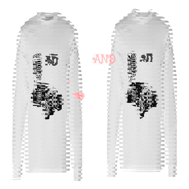 Rockabillyintage Ropa Años 50 Rockera Rock And Roll Música Manga Larga Camiseta de manga larga