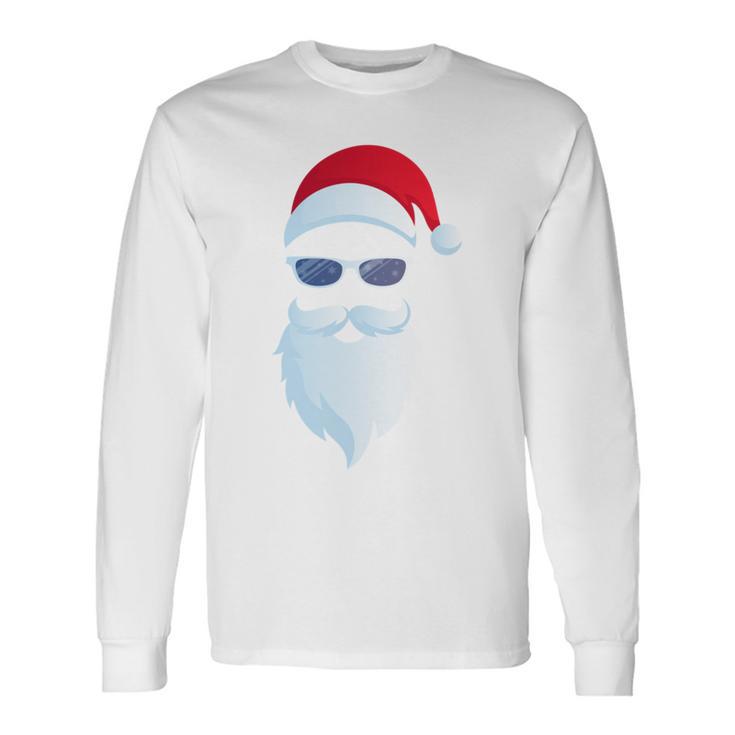 Santa Claus Sunglasses Christmas Santa Claus Long-Sleeved Langarmshirts Geschenkideen