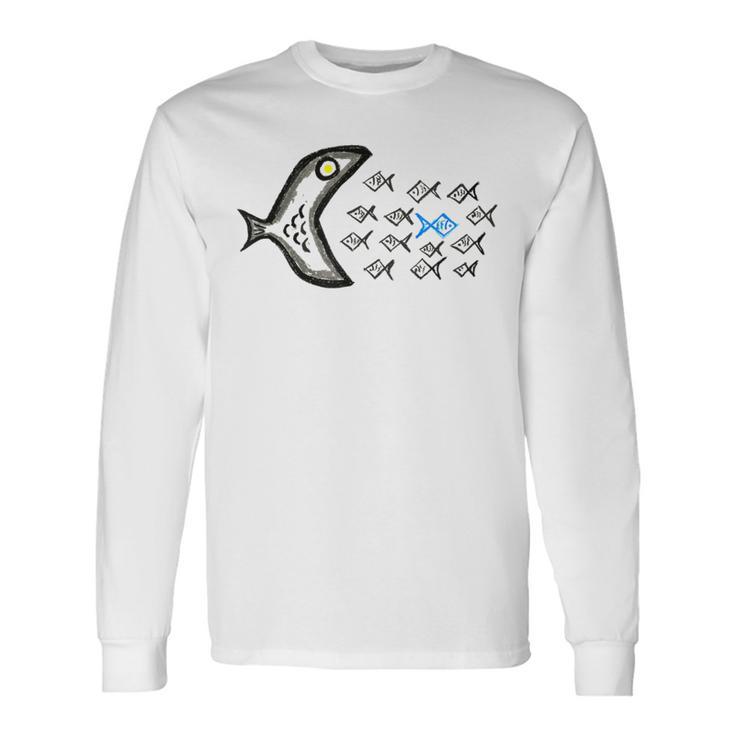 Smilo & Bron With Fish Motif Gray Langarmshirts Geschenkideen