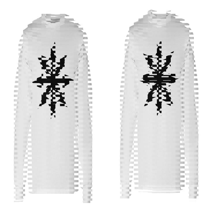 Symbole De L'étoile Du Chaos Punk Métal Pentagramme Anarchie T-shirt à manches longues