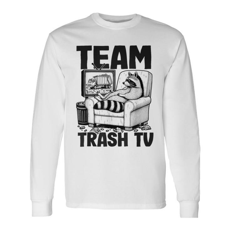 Team Trash Tv Raccoon Gray Langarmshirts Geschenkideen