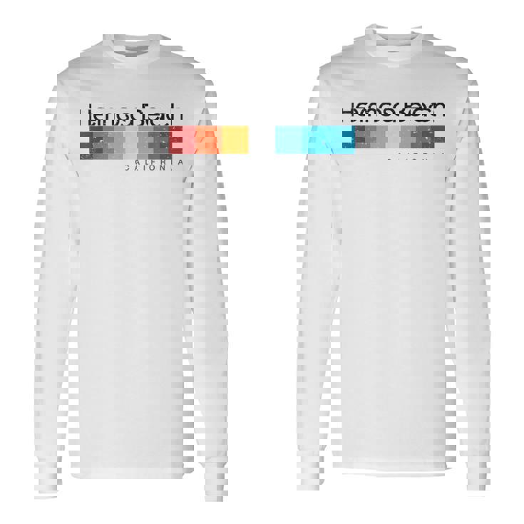 Vintage Hermosa Beach California Retro T-shirt à manches longues