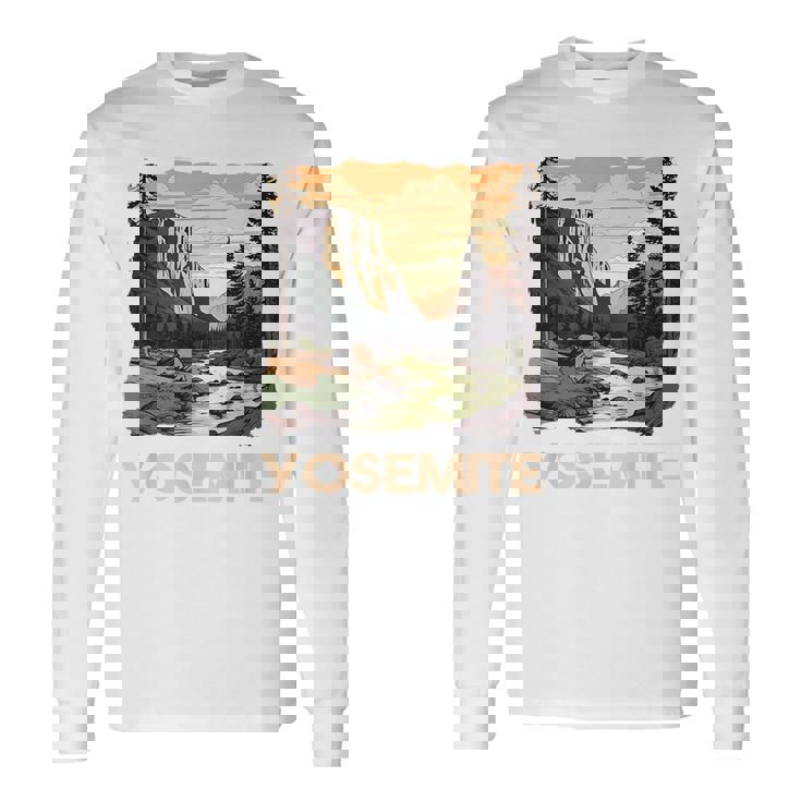 Vintage Yosemite National Park Nature Lover Adventure Long Sleeve T-Shirt Gifts ideas