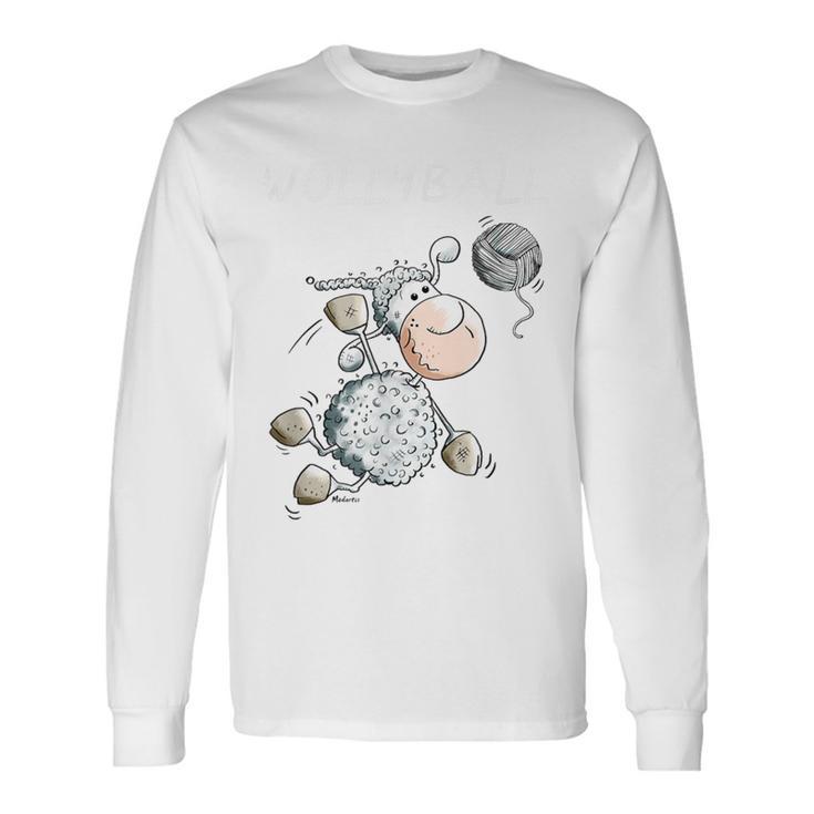 Wollyball Iolleyball Sheep Word Game Funolleyball Player Langarmshirts Geschenkideen