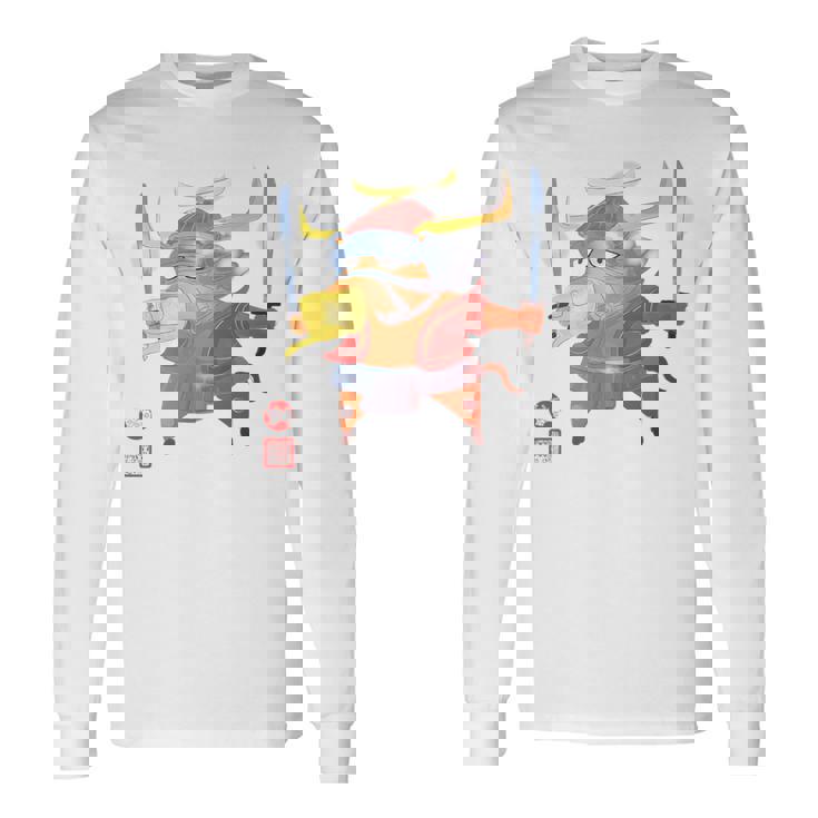 Year Of The Ox Chinese Zodiac Animal Horoscope Red Seal Premium Long Sleeve T-Shirt