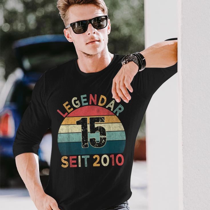 15Th Birthday Legendary Since 2010Intage 15 Years Old Langarmshirts Geschenke für Ihn