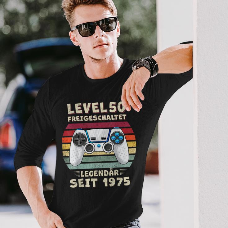 1975 Geburtstag Mann 50 Jahre Deko Lustig 50Er Geburtstag Langarmshirts Geschenke für Ihn