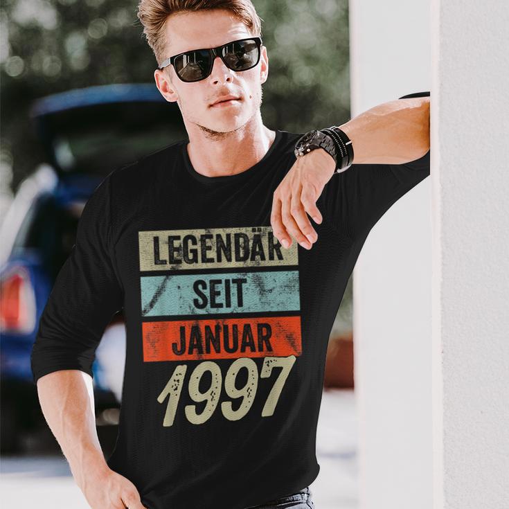 25Th Birthday Man 25 Years Legendary Since January 1997 Langarmshirts Geschenke für Ihn