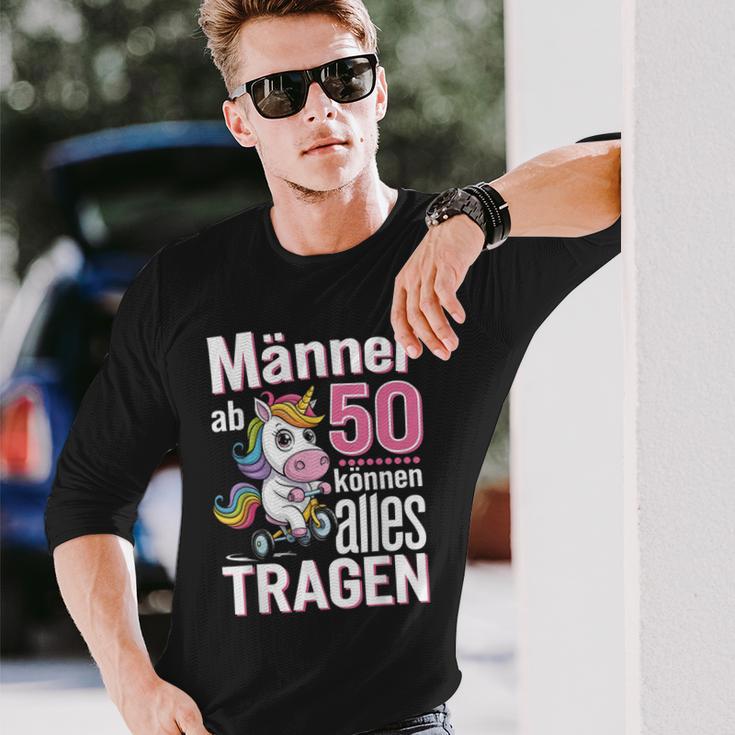 From 50 Can Wear Everything 50Th Birthday Slogan Humour Langarmshirts Geschenke für Ihn