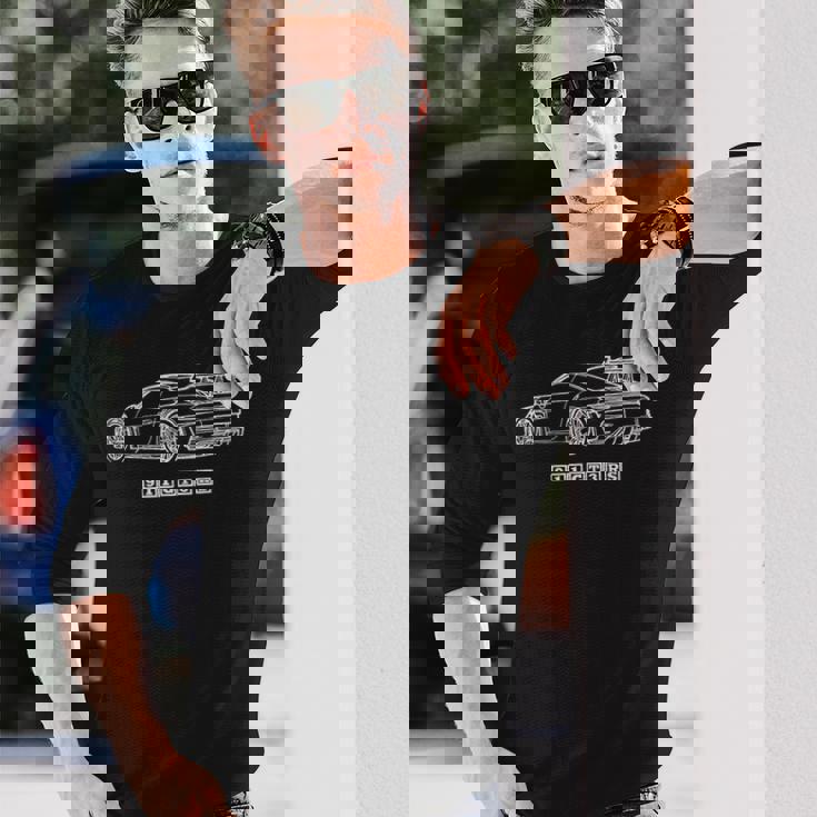 911 Gt3 Rs Silhouette Meme Coin Coche De Carreras Camiseta de manga larga Regalos para él