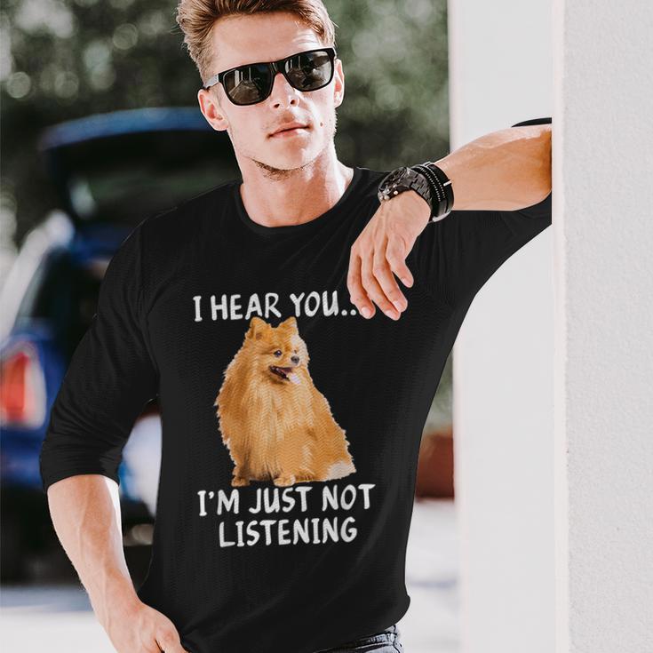 Animal Lover Dog Pomeranian Langarmshirts Geschenke für Ihn