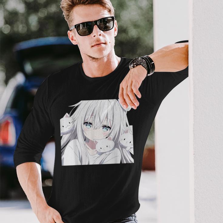 Anime And Cat Lovers For N Manga Kawaii Otaku Geek Langarmshirts Geschenke für Ihn