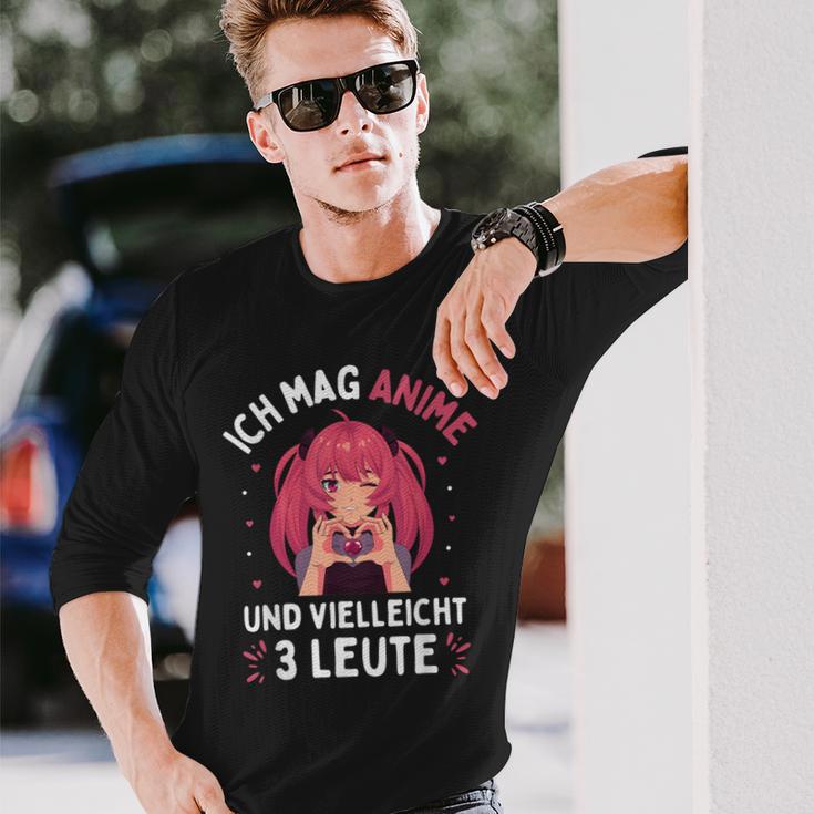 I Like Anime And Maybe 3 People Japanese Manga Langarmshirts Geschenke für Ihn