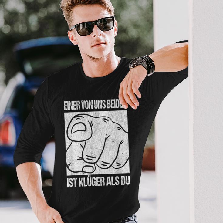 Aon Us Beiden Ist Klüger Als Du Ironie Statement Fun Langarmshirts Geschenke für Ihn